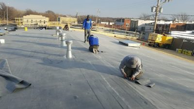 Commercial roofing work