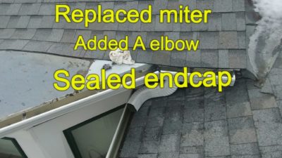 Work completed on a gutter