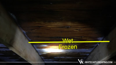 Wet and frozen roof deck