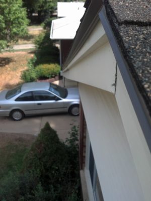 Drip edge on a house's roof